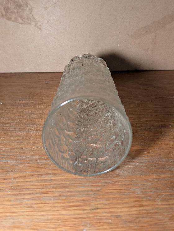 Image 1 of Goebel Charlottenhütten Vase aus dickwandigem, strukturiertem Glas, hergestellt in Westdeutschland.