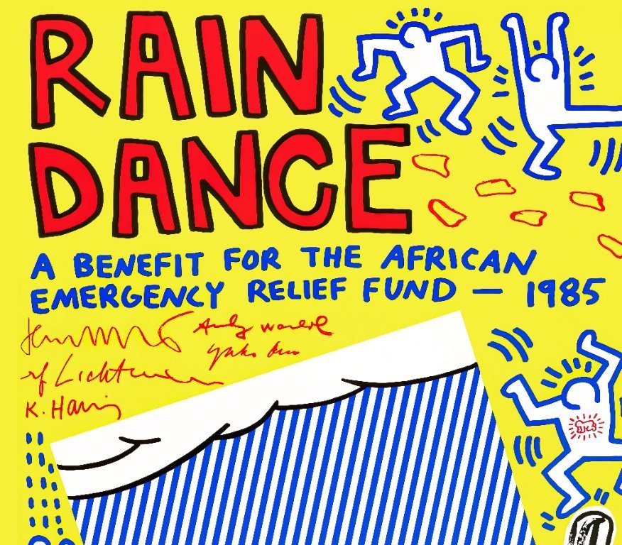 Rain Dance - UNICEF Warhol Lichtenstein Haring Basquiat Ono 1985