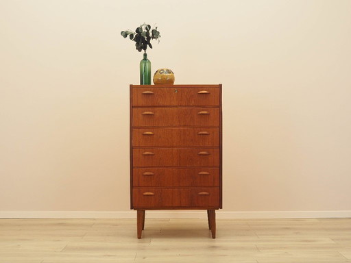 Teak chest of drawers, Danish design, 1970s, made in Denmark