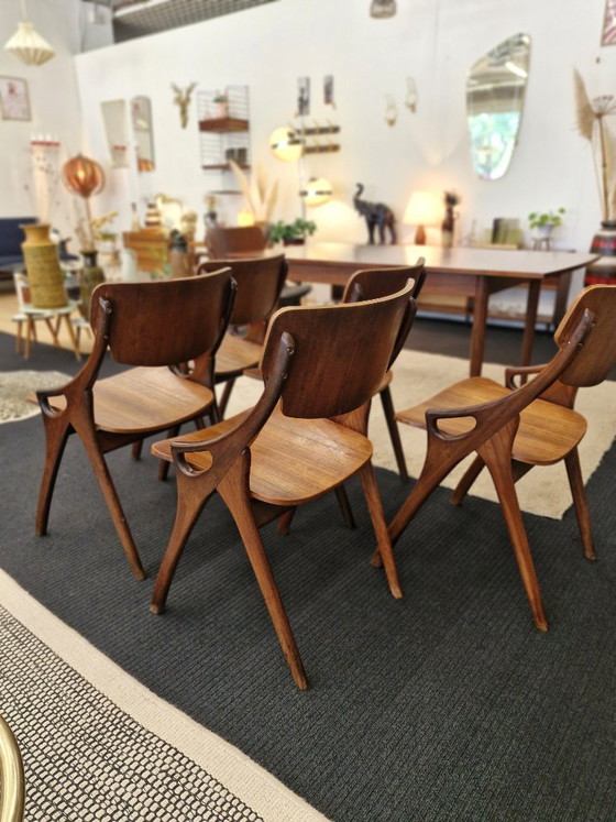 Image 1 of Set of 6 Vintage Danish Chairs – Arne Hovmand-Olsen