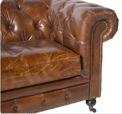 Leather Chesterfield sofa