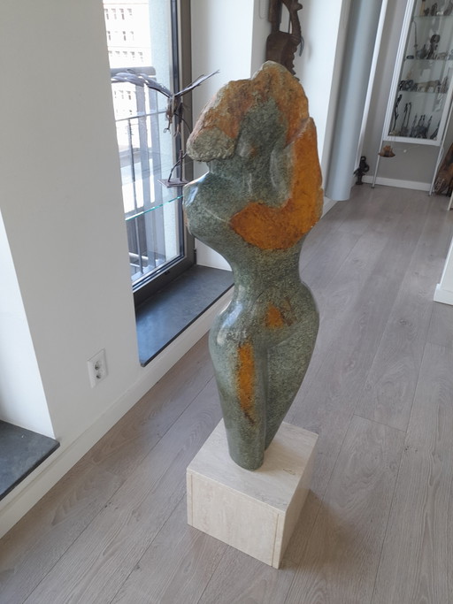 Unique large one-of-a-kind sculpture 110 cm high – beeldhouwkunst, Stone