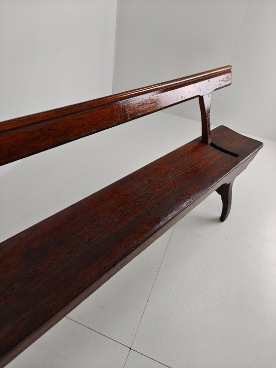 Image 1 of Banco ferroviario victoriano de pino albar – Halstead's, Todmorden