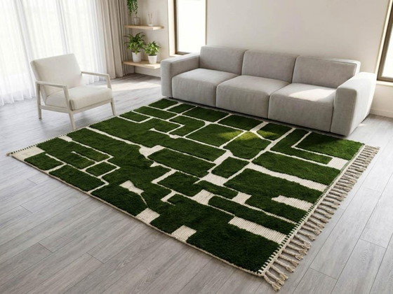 Tappeto marocchino in lana verde - Fatto a mano 200/300cm – Tappeti, Wool (photo 2 of 5)