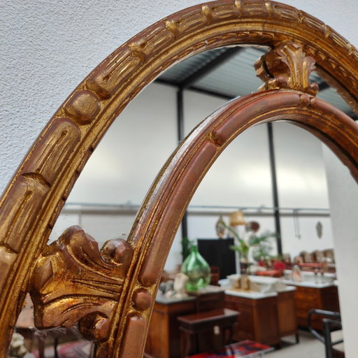 Vintage Golden Baroque Brocante Rococo facet mirror vanity mirror