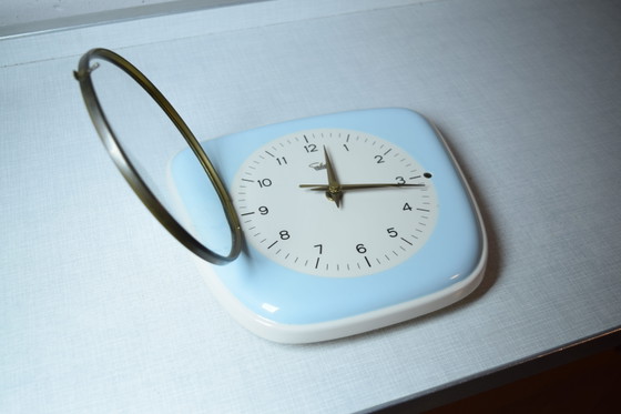 Orologio da Parete Mid Century Vintage da Cucina Blu – Selva, Other, Mid Century Modern (photo 3 of 6)