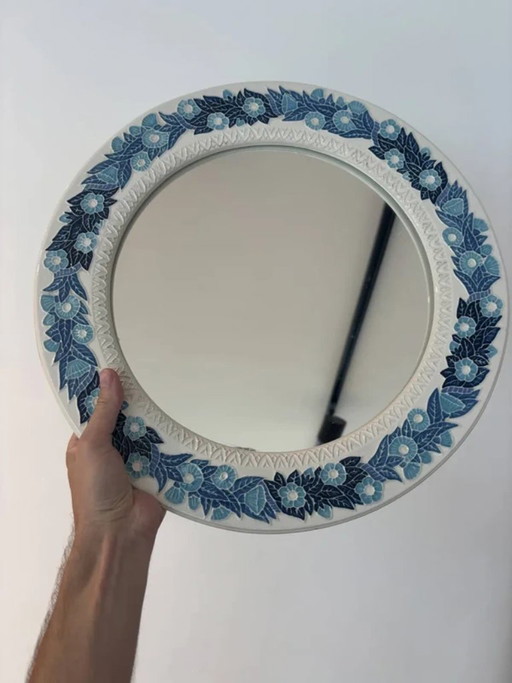 Specchio in ceramica floreale fatto a mano – spiegels (photo 2 of 10)