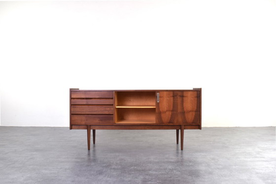 Image 1 of Mid-Century Polish Walnut Sideboard from Bytomskie Fabryki Mebli, 1960s.