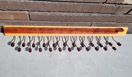 Image 1 of Italiaanse stropdassenhouder ontwerper Ico Parisi voor Fratelli Reguitti, Mid Century, noten-, en beukenhout