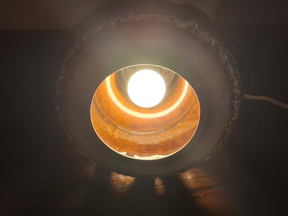 Image 1 of Herda Fat lava keramische tafellamp met originele kap 