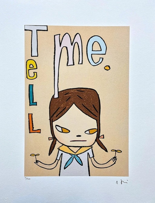 D'après Nara Yoshitomo, Dis-moi, années 1990, lithographie en édition limitée
