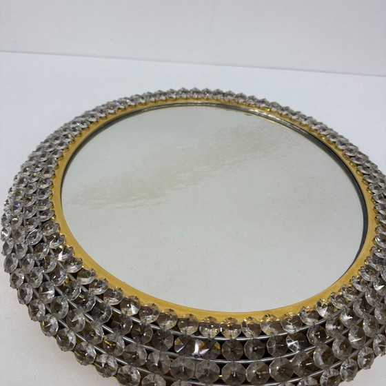 Image 1 of Specchio illuminato Palwa con ottone e cristallo , anni '70