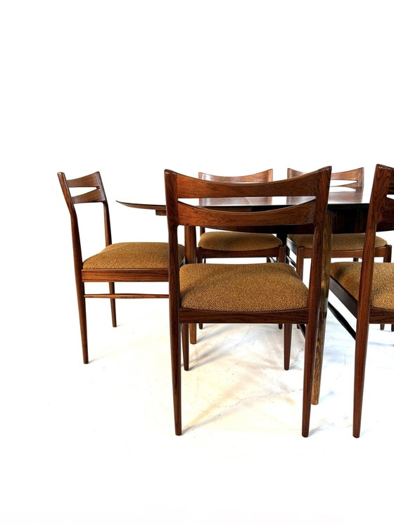 Image 1 of Vintage extendable Pallisander dining table, Lübke '60