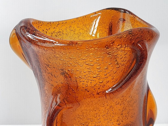 Image 1 of PRÄCHTIGE JAHRGANG 1960 MURANO ORANGE PATE DE VERRE VASE