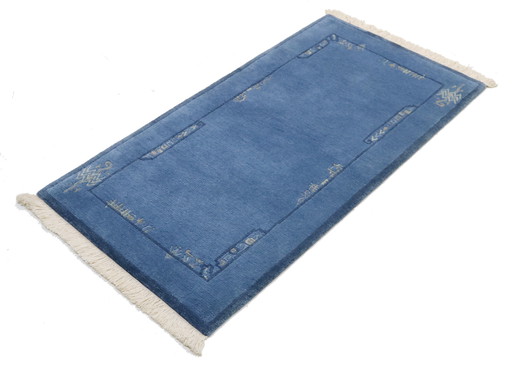 Modern designer Nepal rug 139 x 72 cm