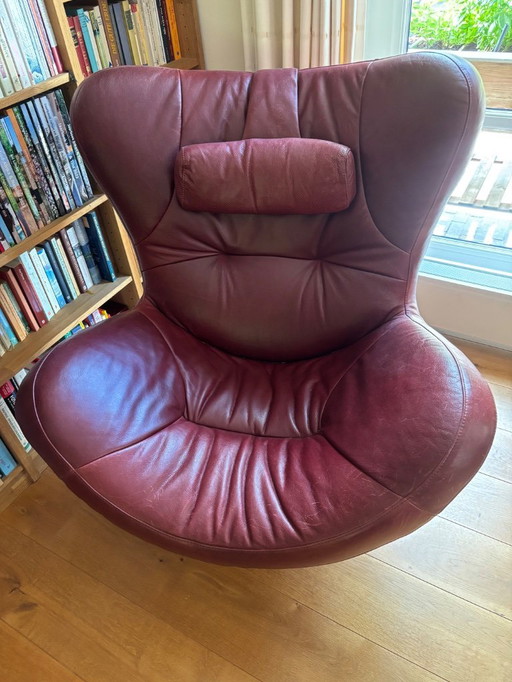 Fauteuil Natuzzi avec pouf