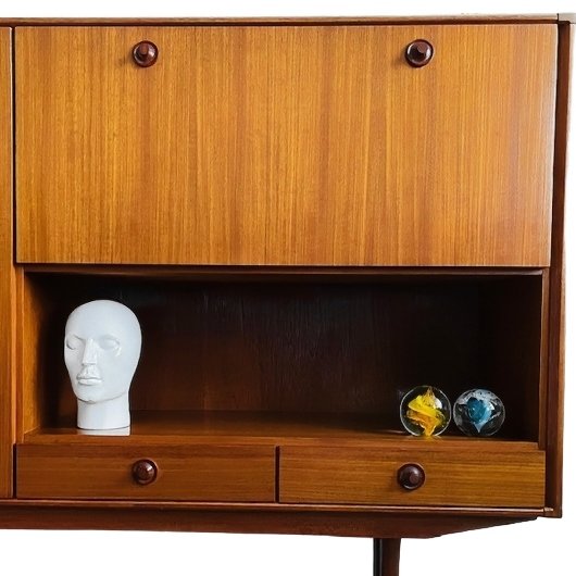 Image 1 of Mid-century Topform Danish design highboard cabinet vintage sideboard 1960's