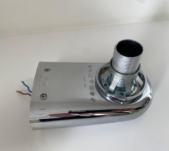 Image 1 of Vintage Dietsche Wandlamp - Muurlamp - jaren '80 - chroom & opaalglas