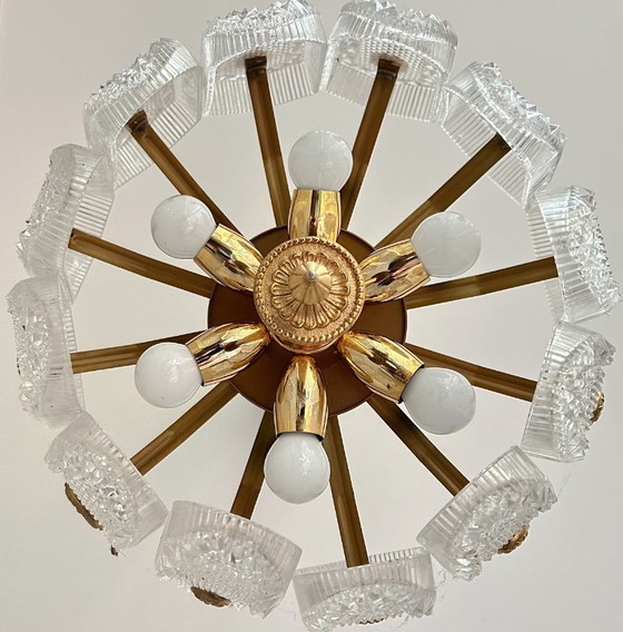 Vintage Kaiser Leuchten Hanglamp – Hanglampen, Glass, Brass (photo 3 of 16)