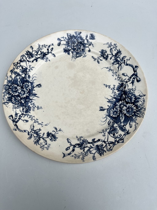 B.F.K. piatto antico BOCH 1880-1920 PAQUERETTE