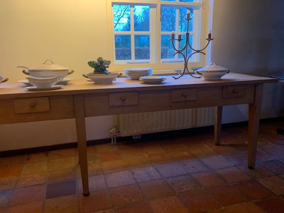 Image 1 of Dining table with 14 drawers, origin France circa 1920