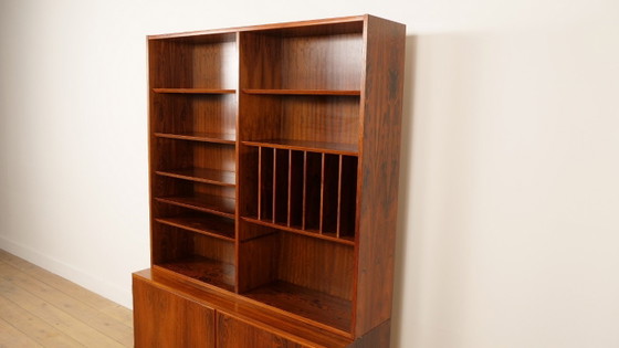 Image 1 of Buffet haut vintage | Bibliothèque | Armoire à disques | Palissandre | Hundevad pour Omann Jun