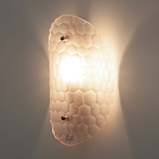 Image 1 of Pair Of Modern Light Pink Murano Glass Sconces