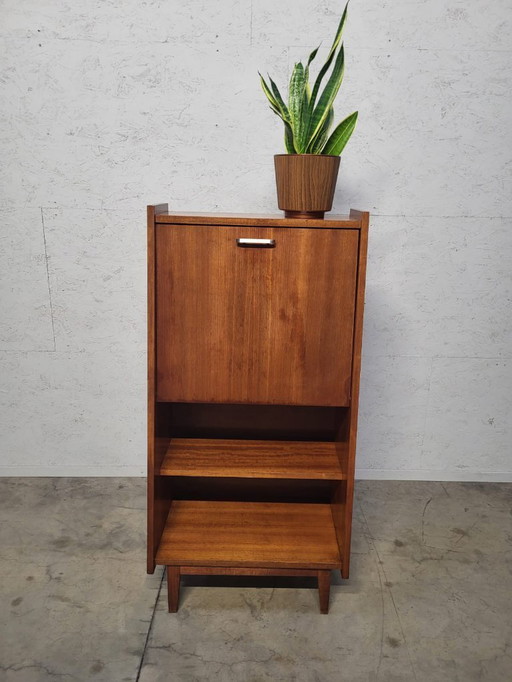 Vintage barkast / secretaire in mid-century stijl – compact model