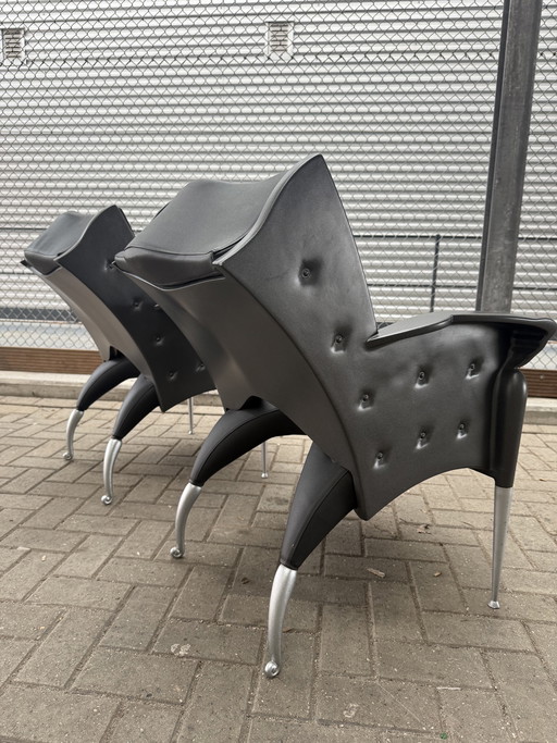 2x poltrone lounge Bořek Šípek Maletak per Maletti, anni '90