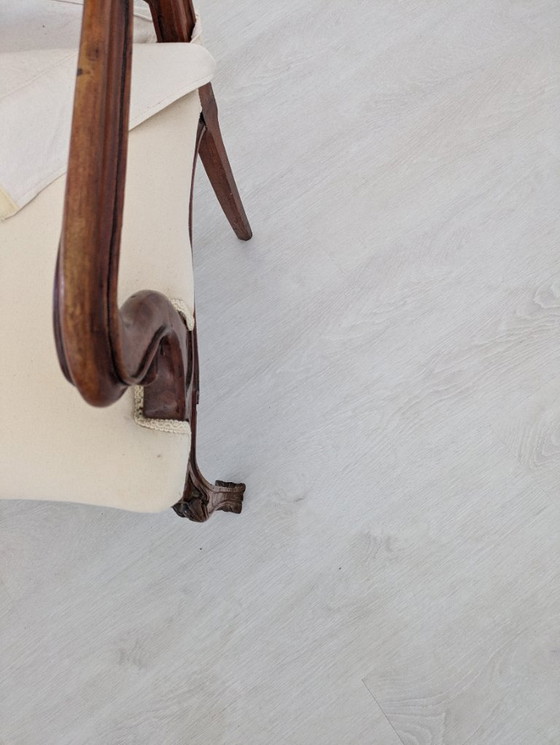 Image 1 of Art Nouveau - Sessel (2) - Holz, Stoff