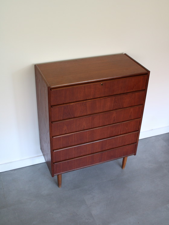 Vintage Deense ladekast in teak – Ladekasten, Wood (photo 5 of 8)
