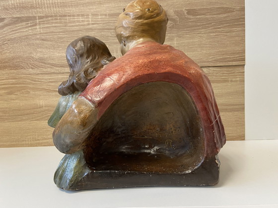 Image 1 of Große Statue Skulptur "La Leçon de Lecture" Edition F. CITTI Frankreich 1900 Kunst