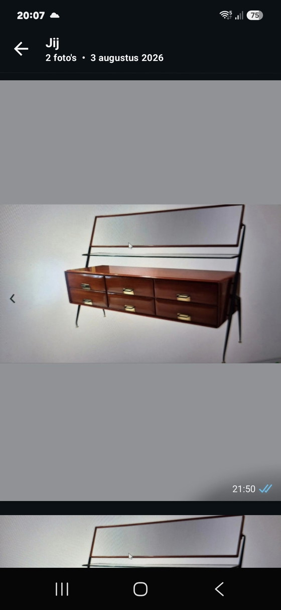 Meubles vintage – Silvio Cavatorta, Buffet bas, Metal, Wood (photo 8 of 9)