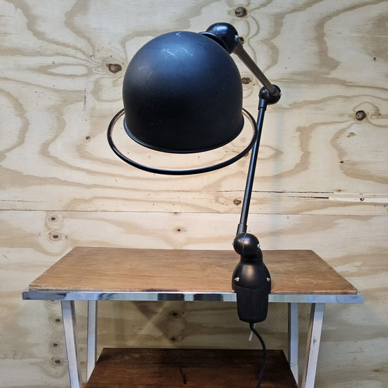Vintage Jielde industrial adjustable factory lamp / work lamp / desk lamp (matte black), Table lamps, Metal (photo 8 of 15)