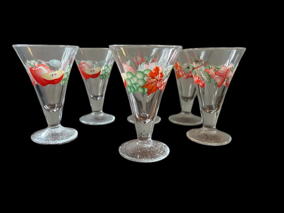 Image 1 of Magnifique ensemble vintage de 6 coupes à glace en verre