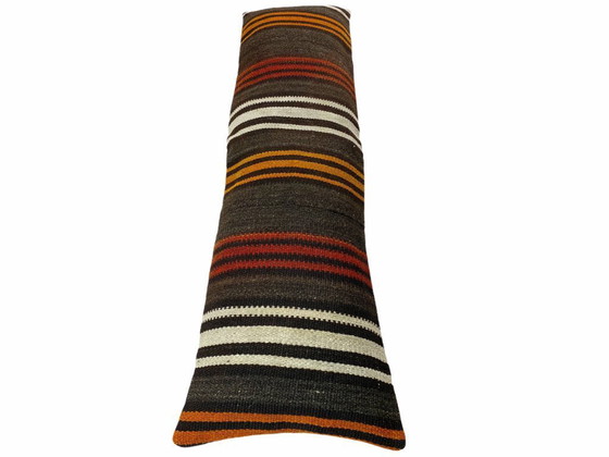 Image 1 of Funda de cojín única con diseño de kilim y alfombra – 120 x 40 cm