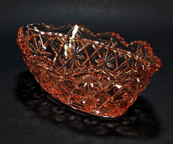 Art Deco Schaal "Depression Glass" - Circa 1930 – Verreries de Scailmont, Schalen (photo 4 of 8)