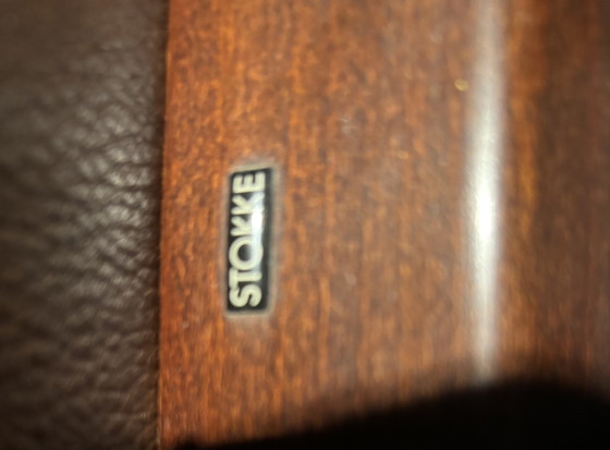 Image 1 of Sedia ergonomica Stokke in pelle vintage Design Peter Opsvik
