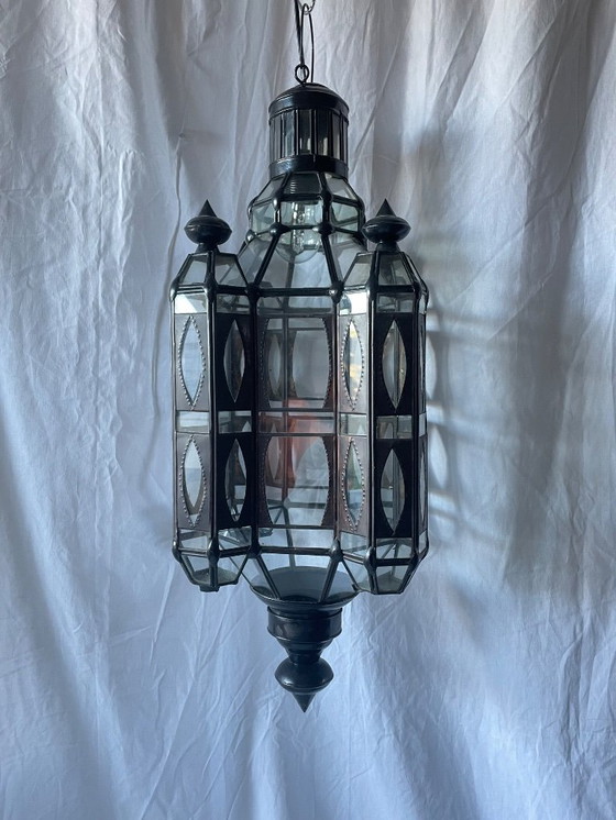 Image 1 of Marokkanische Pendelleuchte aus Glas und Metall