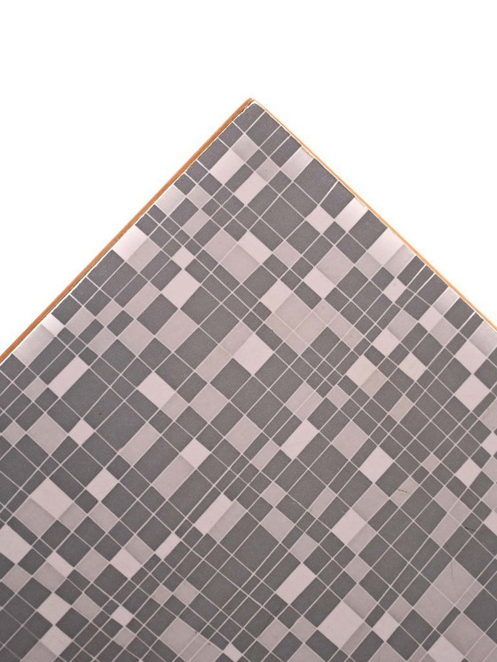 Image 1 of Vintage Scandinavian Edsbyverken Extendable Table with Checkered Formica Top