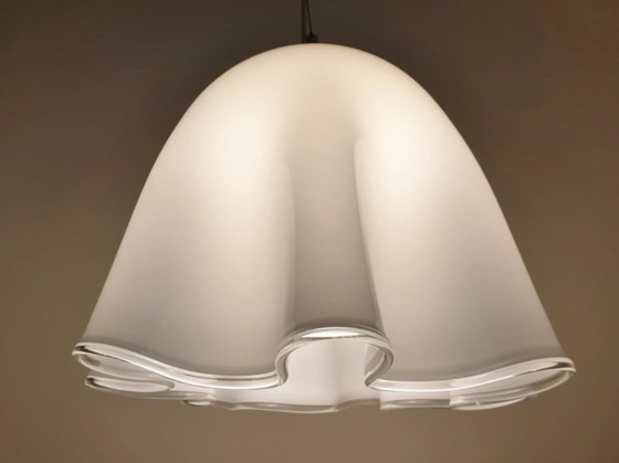 Image 1 of 2 large pendant lamps - Murano glass - model Fazeletto
