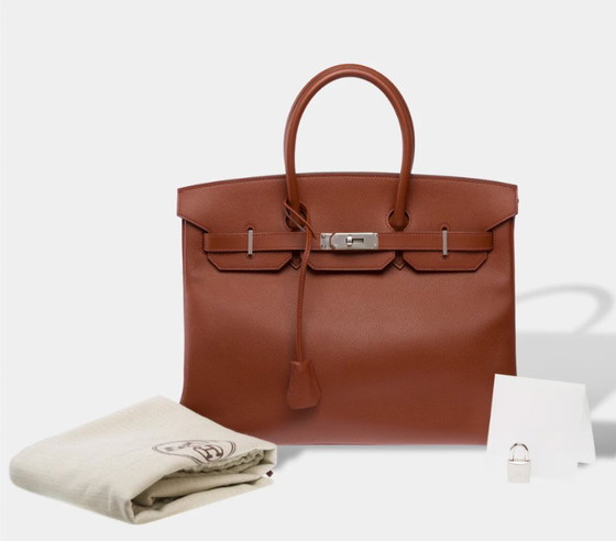 Image 1 of Borsa HERMES Birkin 35 in cuoio marrone - 103214