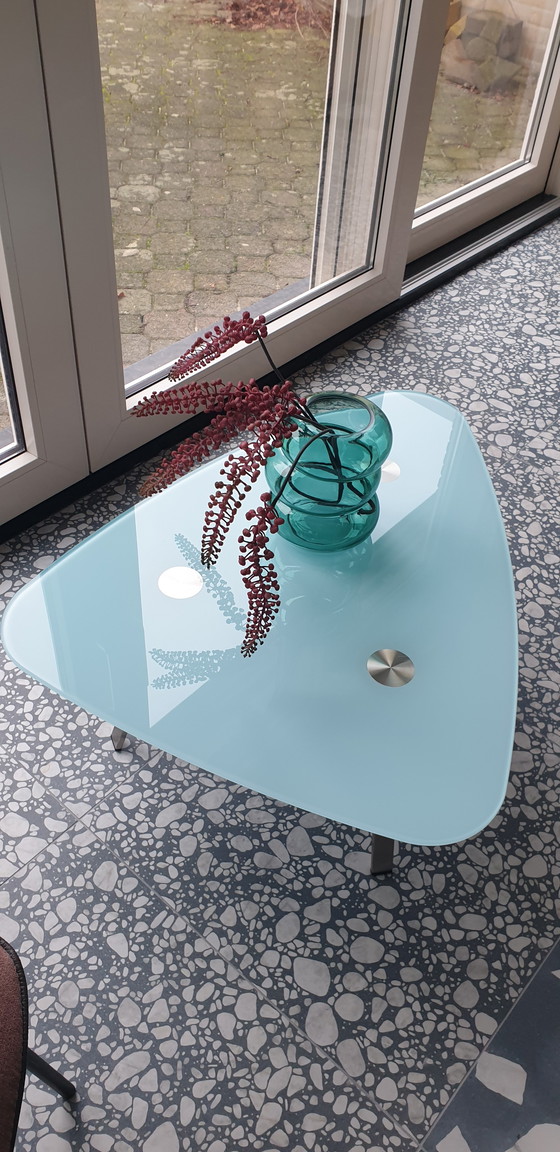 Image 1 of 3x Coffee Table Triangle Colored Glass