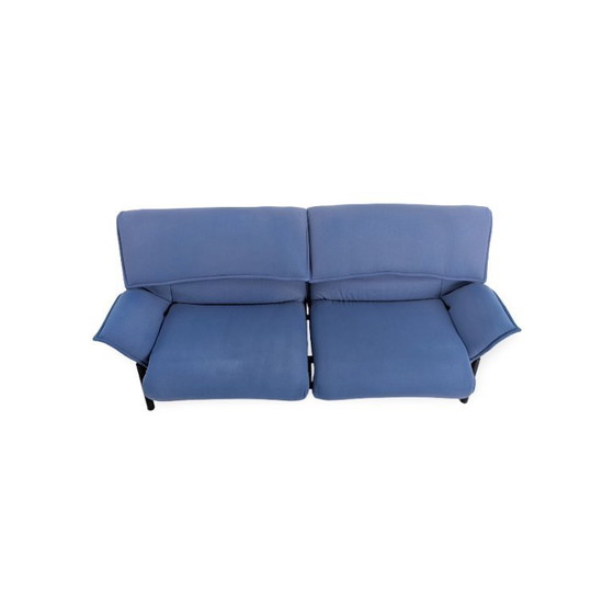Image 1 of Cassina Veranda Sofa Design Couch Vico Magistretti Fabric Blue