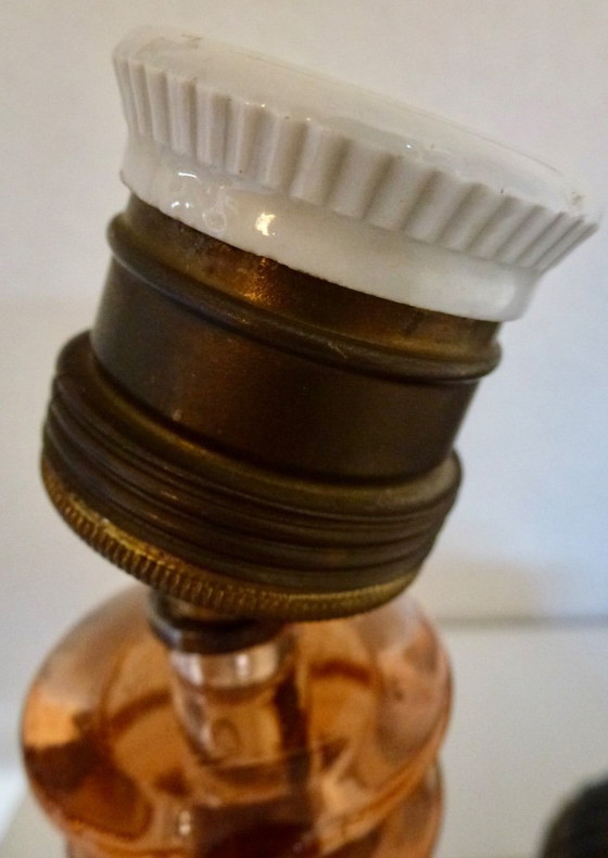 Image 1 of 2 lampes de table vintage sur socle en marbre.