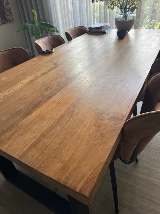 Tavolo da pranzo in legno di teak 220x100 – Tavoli da pranzo, Metallo (photo 2 of 5)