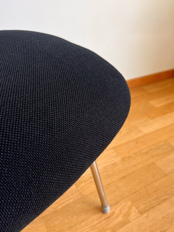 Image 1 of Original Egon Eiermann SE68 Chairs by Wilde + Spieth – Vintage Stackable Dining Chairs, Black Polster Mid Century German Design
