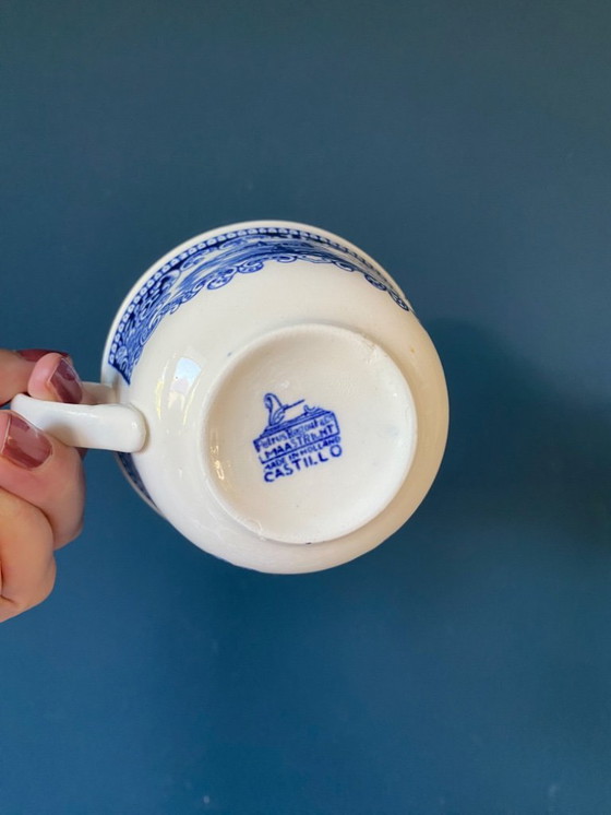 Image 1 of Petrus Regout Maastricht Castillo set of 2 vintage cups and saucers