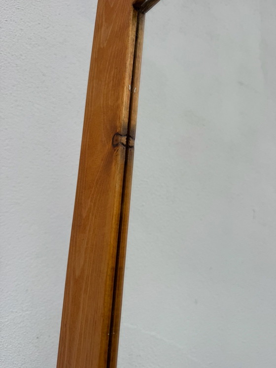 Pine wood Mirror 70s Charlotte PERRIAND style, Glass, Beige (photo 11 of 15)
