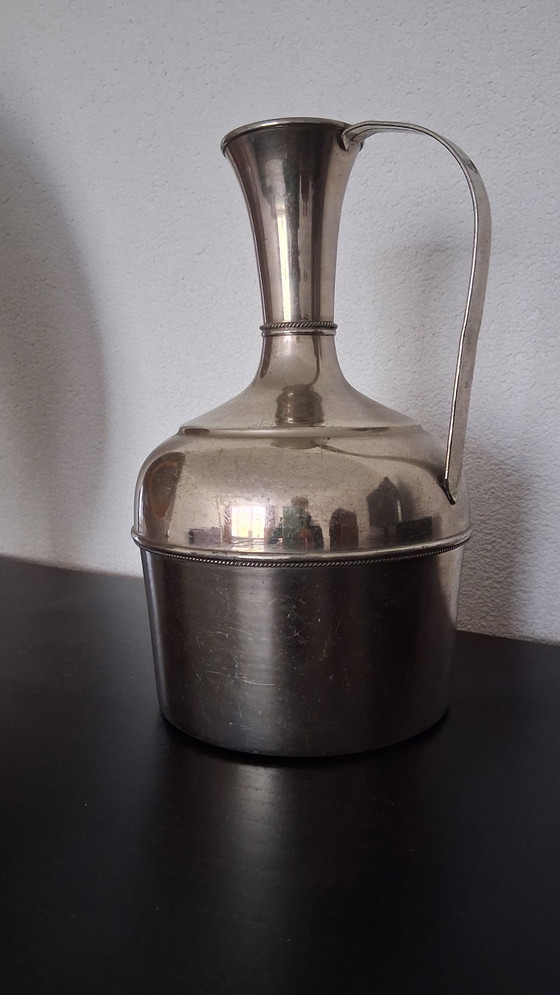 Image 1 of Antieke koperen kan (vernikkeld messing)